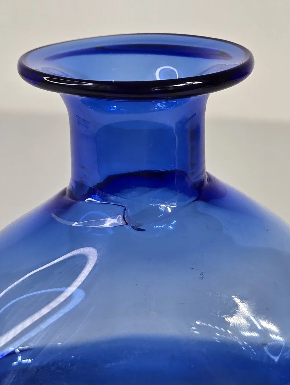 VTG‎ 1970s Kosta Boda Cobalt Blue Glass Vase Boda Studio Art Glass Colour Bertil